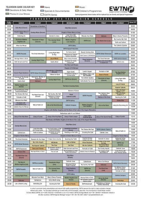 ewtn program schedule